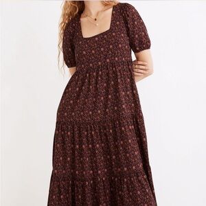 Madewell tiered midi dress